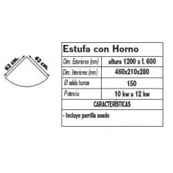 Estufa con horno Leiria